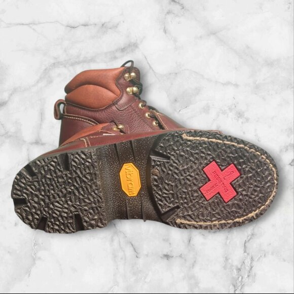 Iron‎ Age Mens Brown Leather Work & Safety Boots Size 7M Women\'s 8.5-9 Mt75